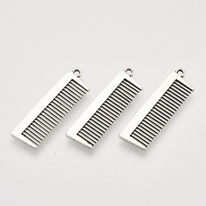 Tibetan Style Alloy Pendants, Cadmium Free & Nickel Free & Lead Free, Comb Shape