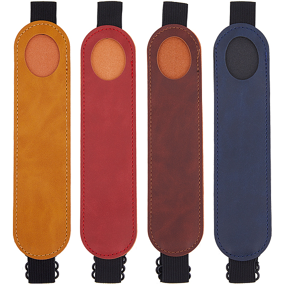 4 шт. 4 цветной чехол из искусственной кожи для ручки, прямоугольные