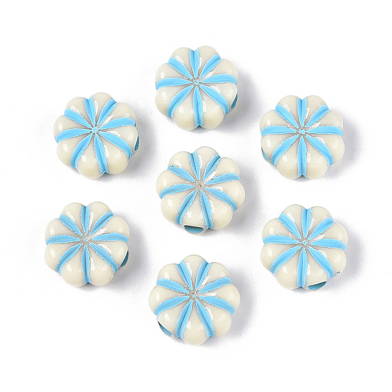 Окрашенные непрозрачные акриловые бусины, цветок