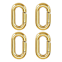 4 piezas 304 anillos de resorte de acero inoxidable, oval, revestimiento de iones (ip)