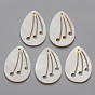Natural Freshwater Shell Pendants, Teardrop