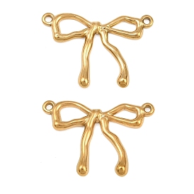 304 Stainless Steel Pendants, Bowknot Charms, Ion Plating(IP)