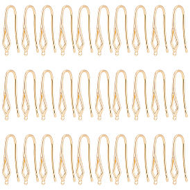 30 шт латунные серьги крючки, проволока для сережек с петлями, полый ромб