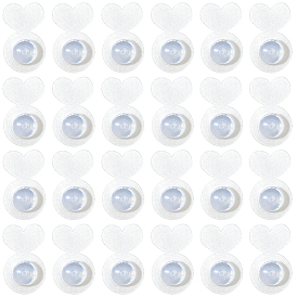 36шт. акриловых и силиконовых ушных петель, сердце