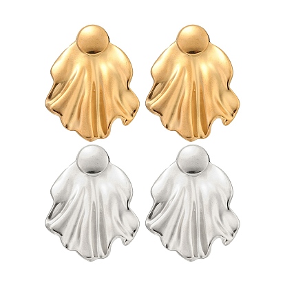 304 женские серьги-гвоздики из нержавеющей стали, лист