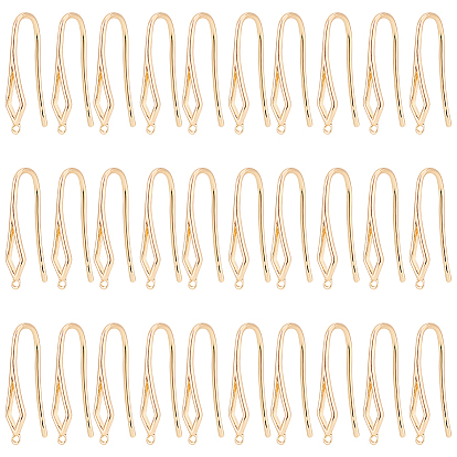 30 шт латунные серьги крючки, проволока для сережек с петлями, полый ромб