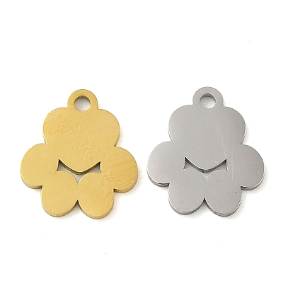 Ионное покрытие (ip) 304 брелоки из нержавеющей стали, лазерная резка, очарование отпечатка лапы