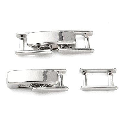 Fermoirs de bracelet de montre en laiton shegrace, sans cadmium et sans plomb et sans nickel, rectangle