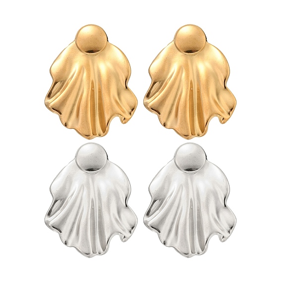 304 женские серьги-гвоздики из нержавеющей стали, лист