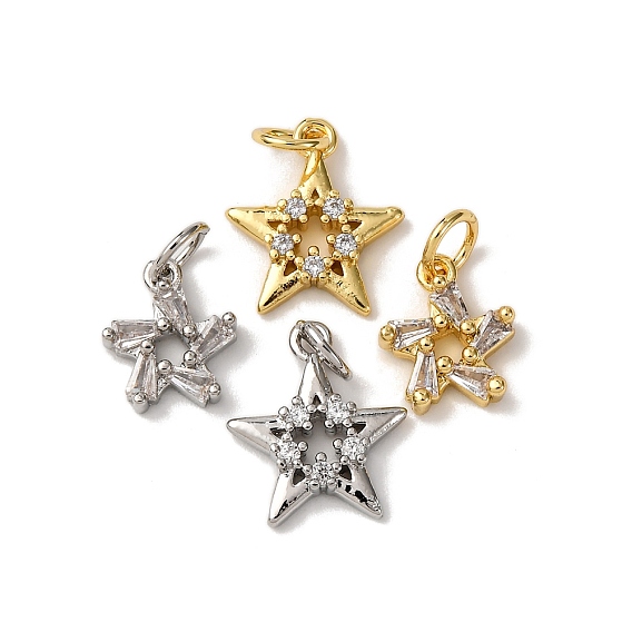 Латунные микро проложить кубического циркония подвески, с целью перехода в кольце, звезды прелести, стойки покрытие, долговечный, без свинца и без кадмия