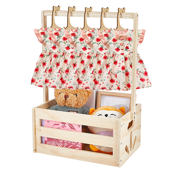 Деревянные ящики для детского душа, Корзины для хранения детских вещей, подарочные корзины с ручками и подвеской.