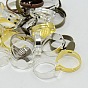 Adjustable Mixed Brass & Iron Pad Ring Settings DIY Finger Ring Findings, 17mm, Tray: 8~12mm