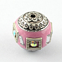 Handmade Indonesia Beads, with Brass Core, Round, 18mm, Hole: 2mm