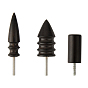 3Pcs 3 Style Sandalwood Polish Heads, with Iron Axis, Leathercraft Burnishing Tool