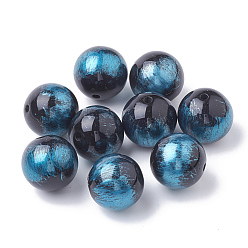 Spray Painted Acrylic Beads, Round