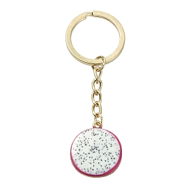Llaveros de aleación de esmalte, con anillos de hierro, la luz de oro