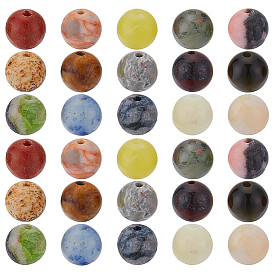 810 шт. 15 стили, наборы бусин из натуральных смешанных драгоценных камней, круглые