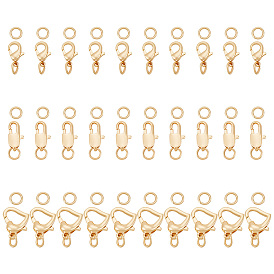 30 шт. 3 стили сплава застежки-когти-омары, с прыжковых колец