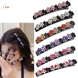 Flower Hair Clip Braided with Fringe for Women - Side Hairpin Headband Accessory