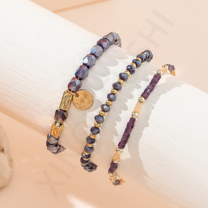 Colorful Crystal Bracelet - Bohemian Style, Fashionable Beaded Bangle, Elegant Jewelry.
