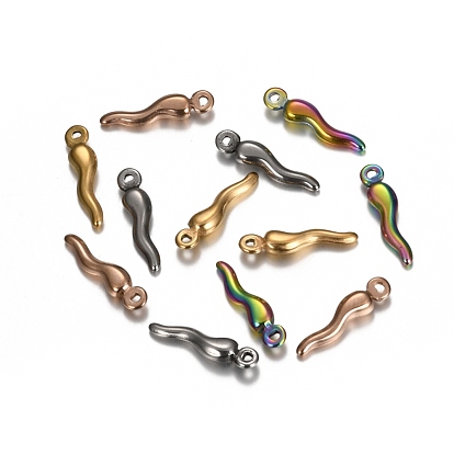 Ионное покрытие (ip) 304 подвески из нержавеющей стали, рог изобилия / итальянский рог корничелло