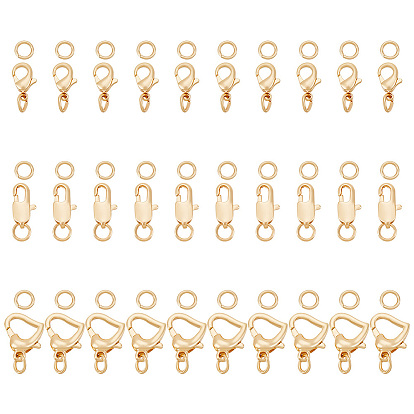 30 шт. 3 стили сплава застежки-когти-омары, с прыжковых колец