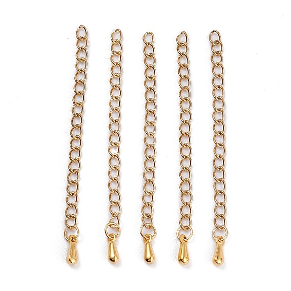 304 Stainless Steel Chain Extender, Long-Lasting Plated, Soldered Chains