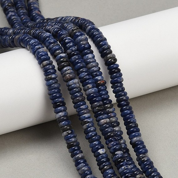 Природный содалит бисер нитей, рондель