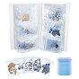 1поликарбонатный прямоугольник пластиковый прозрачный держатель для ювелирных изделий книга, 84 слотов, с 50шт. ПВХ пакетами с многоразовой застежкой, для переносного устройства хранения карт-органайзеров