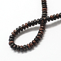 Rondelle Natural Mahogany Obsidian Bead Strands, 6~7x4~5mm, Hole: 1mm, about 93pcs/strand, 15.7 inch