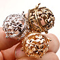 Large pure copper hollow sachet ball can open palace bell bell pendant Gawu box pendant diy tassel pendant