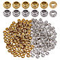 200шт 2 цвета тибетский стиль сплав европейские бусины, бусины с большим отверстием, укладка волос в стиле «топпси-хвост» с помощью косичек и бусин, рондель