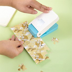 Plastic Puzzle Craft Punch for Scrapbooking & Paper Crafts, with Alloy Findings, Paper Shapers