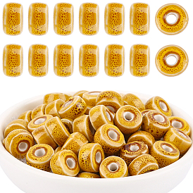 64шт. фарфоровые бусины ручной работы, плоско-круглые