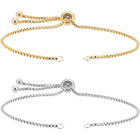 Регулируемые 304 браслеты-слайдеры из нержавеющей стали