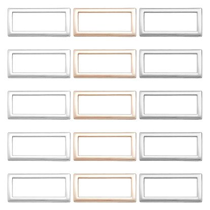 15шт 3 цвета пряжки из сплава, аксессуары для одежды, прямоугольные