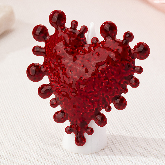 Кольца из сплава с краской для запекания, сердце