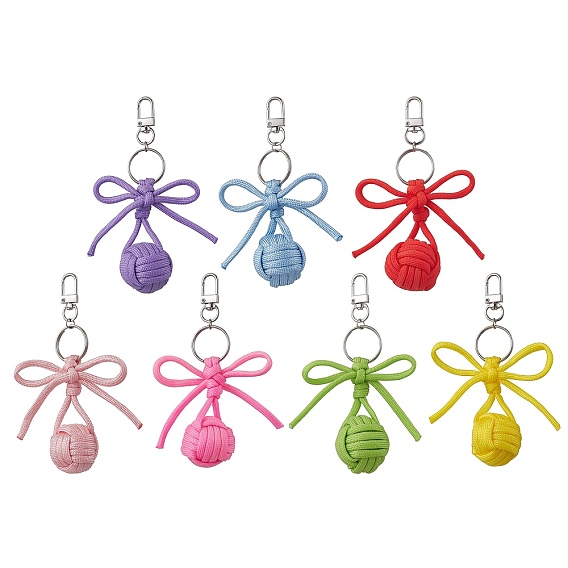 7шт. сплав полиэстер спандекс бант мяч брелок