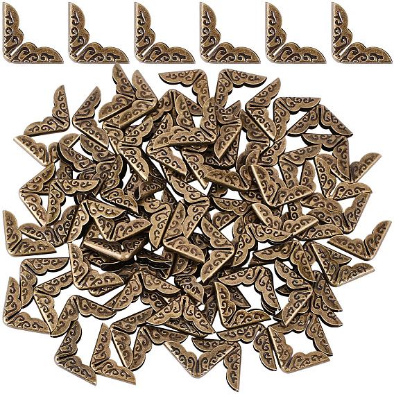 96шт. железные угловые защитные накладки для пакетов, защитный кожух с треугольным резным краем, для сумок альбом для книг аксессуары