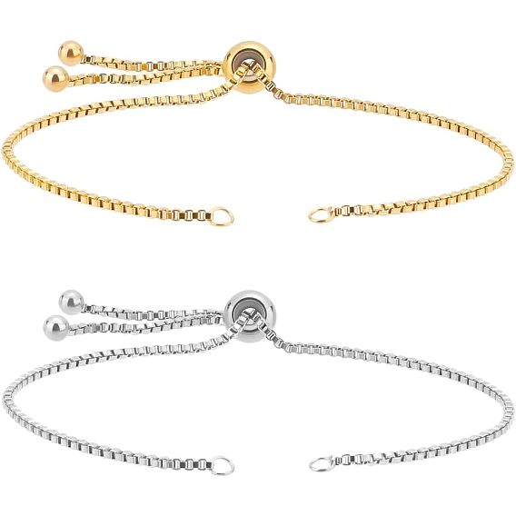 Регулируемые 304 браслеты-слайдеры из нержавеющей стали