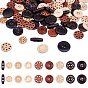 Wood Buttons, Mixed Shapes