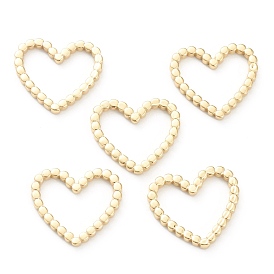 Brass Linking Rings, Interlocking Ring, for Necklace Making, Long-Lasting Plated, Heart