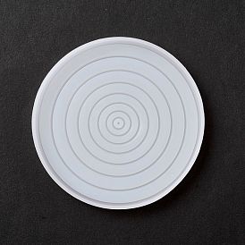 Diy flache runde mit wasserripple display silikonformen, Gießformen aus Harz, für die Herstellung von UV-Harz und Epoxidharz