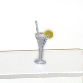 Lemon Water Cups Plastic Mini Model, Micro Landscape Dollhouse Accessories, Pretending Prop Decorations