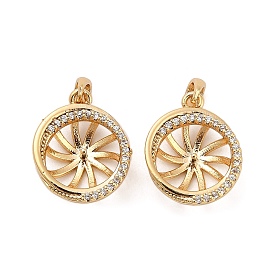 Латунный микро-паве кубический цирконий, круглые, за половину пробурено бисера, без кадмия и без свинца, стойки покрытие, долговечный