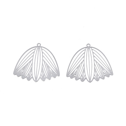 201 подвески из нержавеющей стали, гравированные металлические украшения, цветок