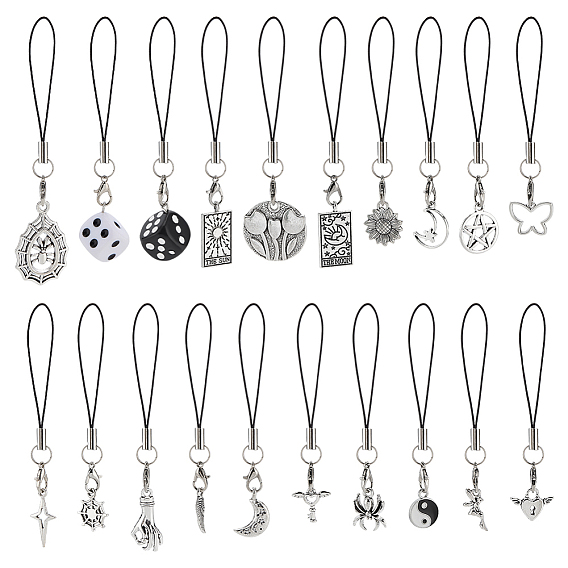 20шт. резиновые и сплавные мобильные ремни, разнообразные