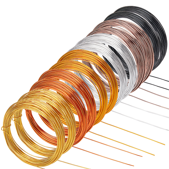 12 Rolls 6 Colors Aluminum Craft Wire, for Beading Jewelry Craft Making