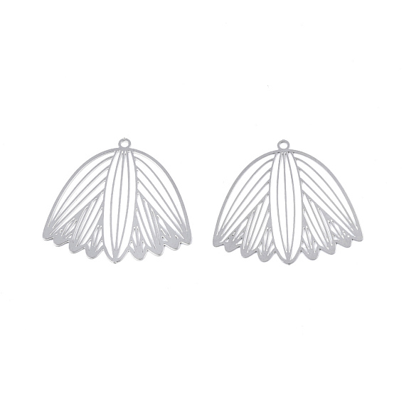 201 подвески из нержавеющей стали, гравированные металлические украшения, цветок