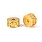 Настоящие 18 золотые латунные бусины с позолотой, колонка, 4.5x7 мм, отверстие : 2 мм